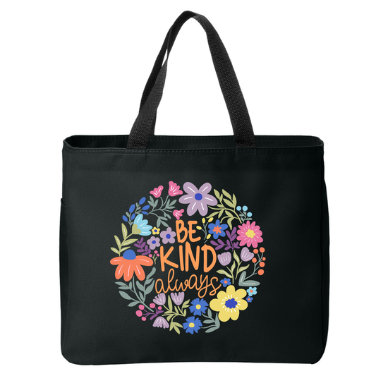 Positivity Floral Tote Bags
