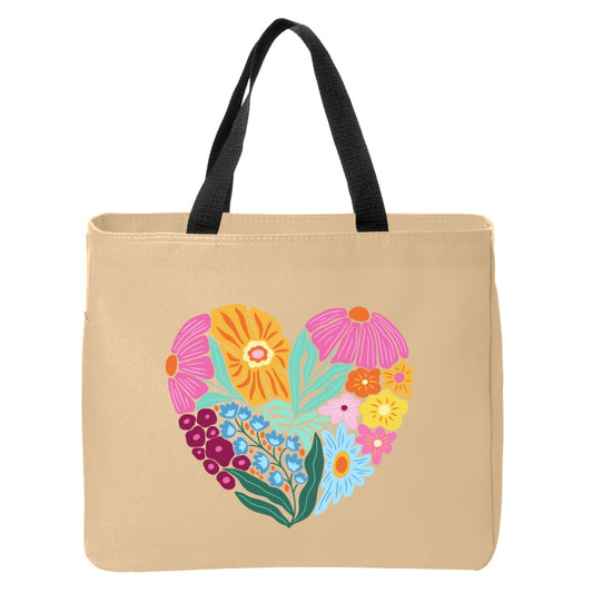Positivity Floral Tote Bags