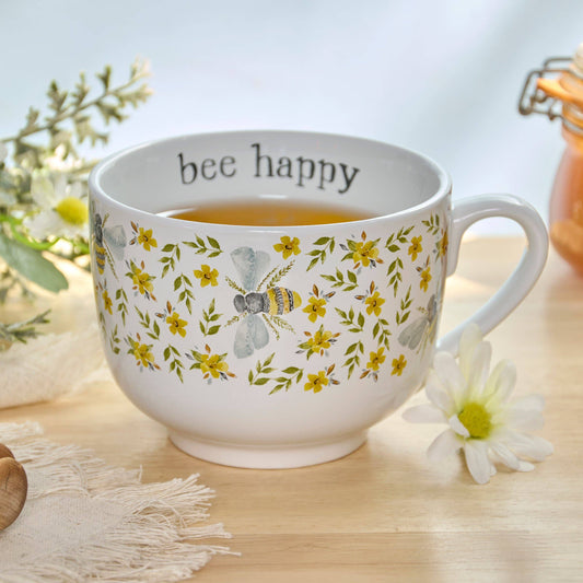 Bee Happy Mug Primitives by Kathy