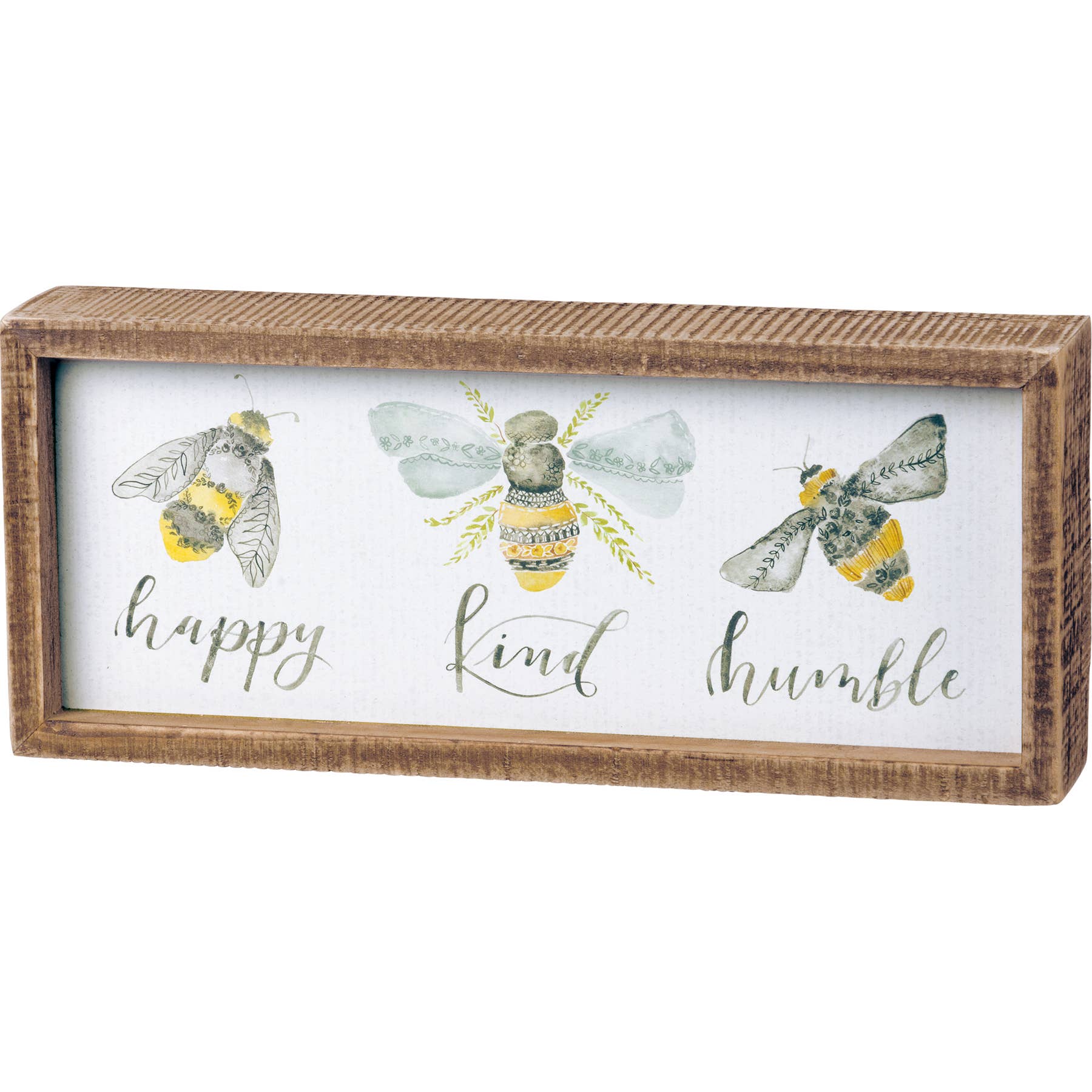 Bees Inset Box Sign Primitives by Kathy