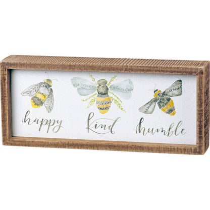 Bees Inset Box Sign Primitives by Kathy