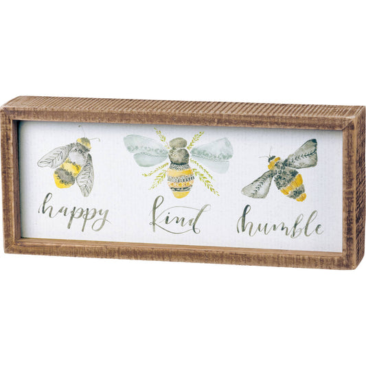 Bees Inset Box Sign Primitives by Kathy