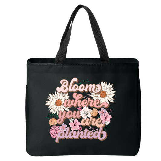 Positivity Floral Tote Bags