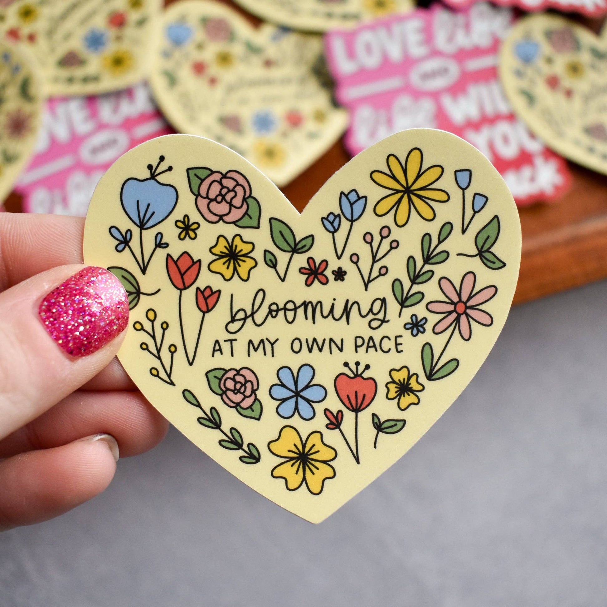 Blooming At My Own Pace Sticker Kyn You Believe It