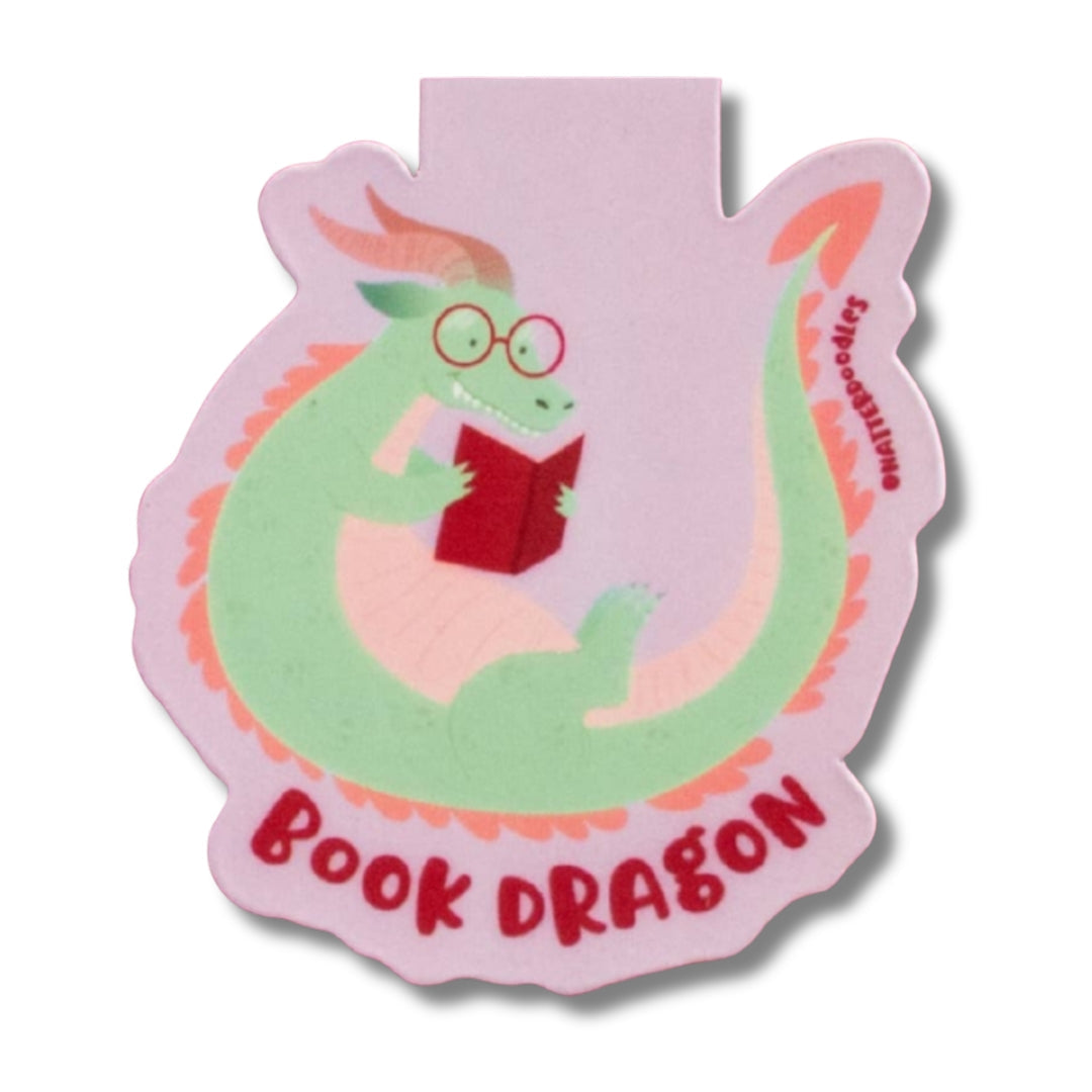 Book Dragon Magnetic Bookmark – Fantasy Booktok Reader Gift NatterDoodle