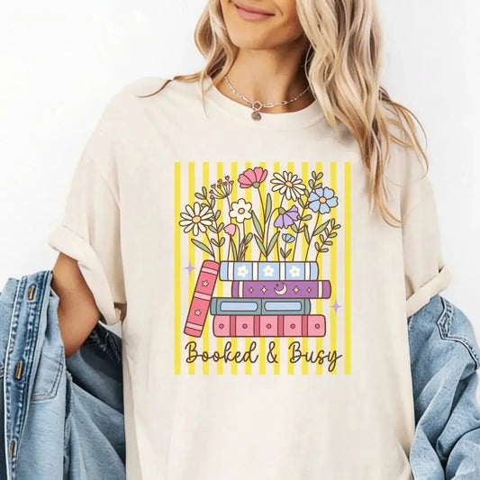 Booked & Busy Striped T-Shirt
