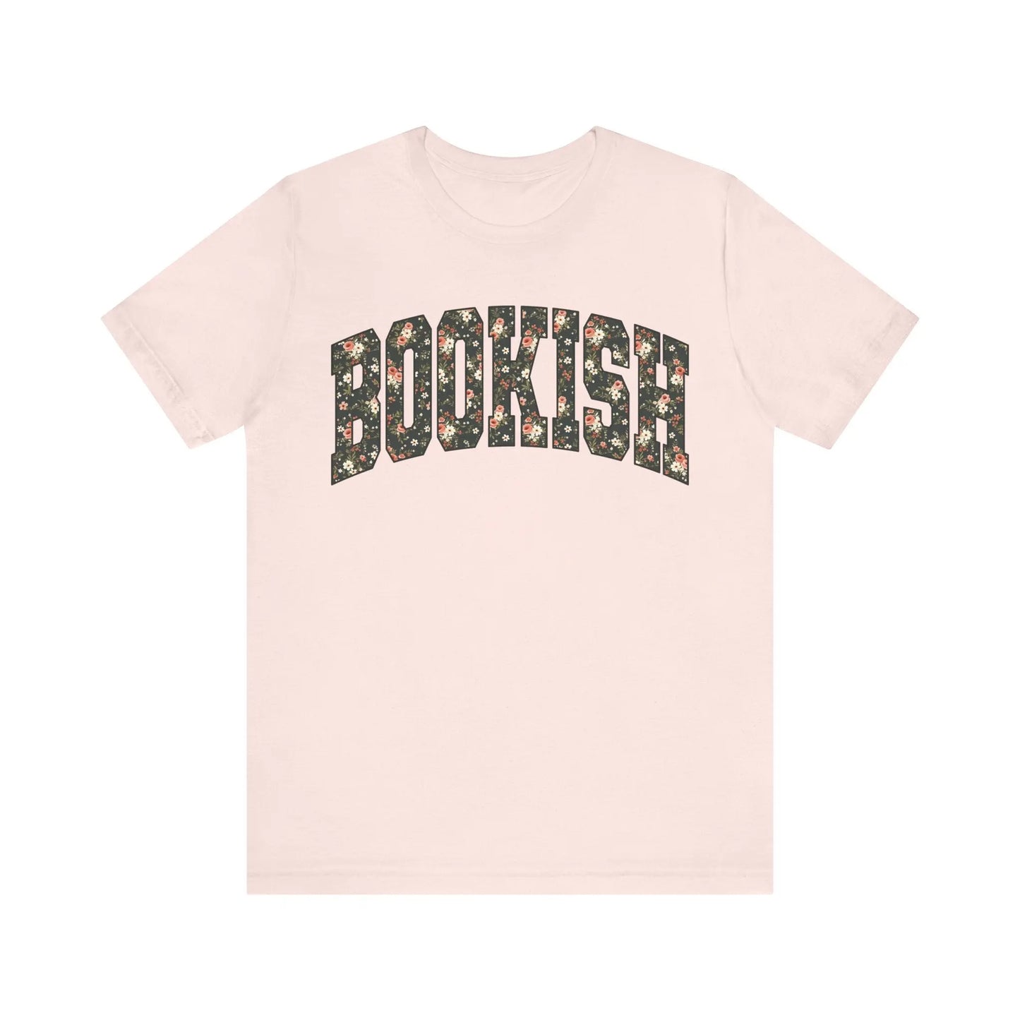 Bookish Floral College Print T-Shirt - Just So Happy