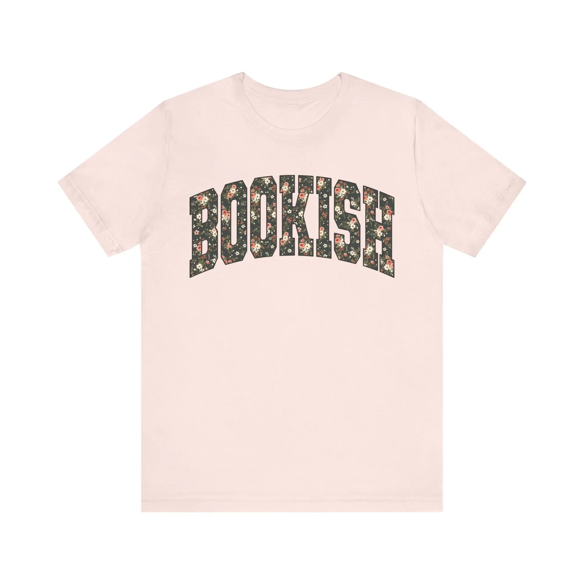Bookish Floral College Print T-Shirt - Just So Happy