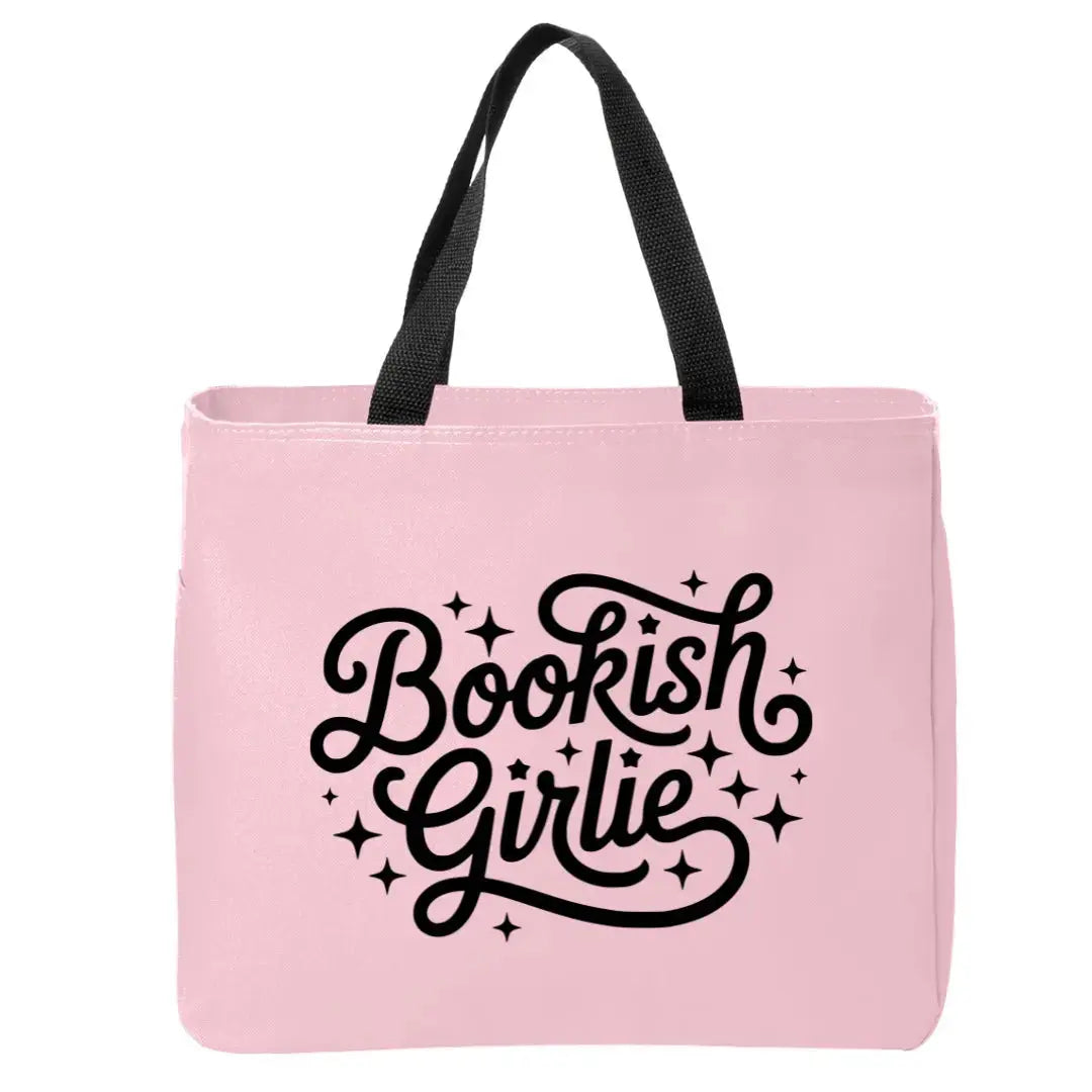 Bookish Girlie Tote Bag - Pink