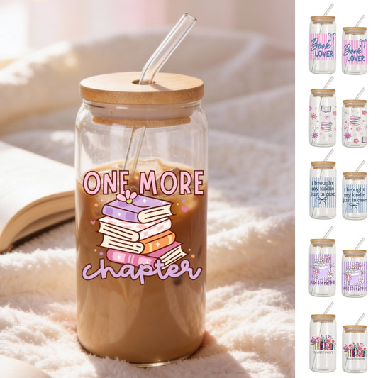 Bookish Glass Cups