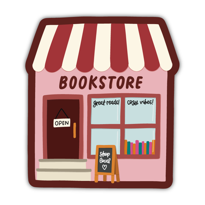 Bookstore Storefront Sticker | Bookish Vinyl Sticker