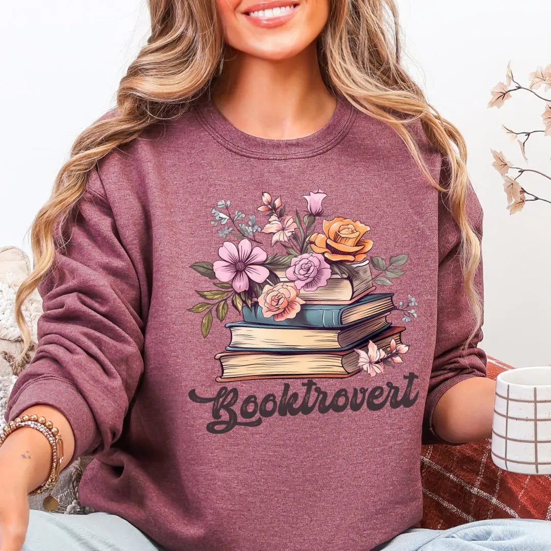 Booktrovert Bookish Crewneck Sweatshirt - Just So Happy