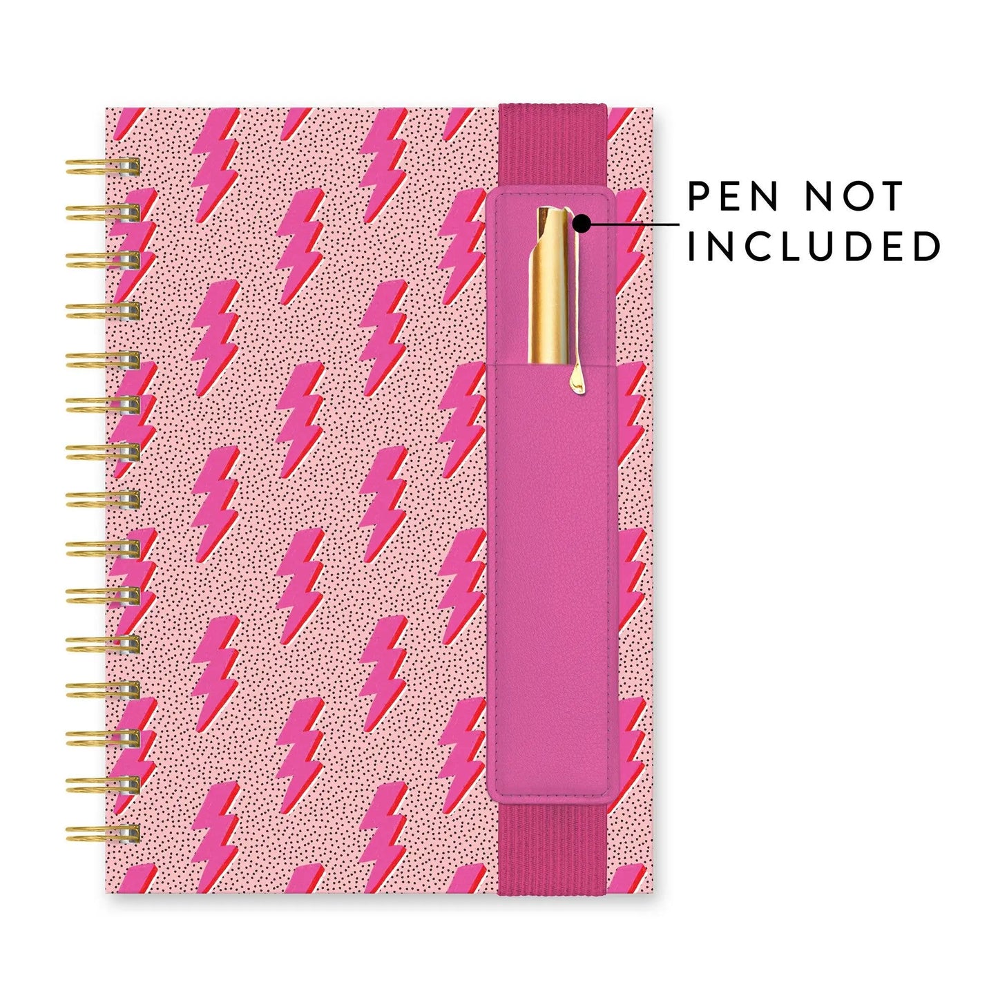 Charged Up Oliver Notebook with Pen Pocket - Just So Happy