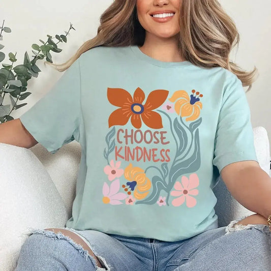 Choose Kindness T-Shirt Cute Floral
