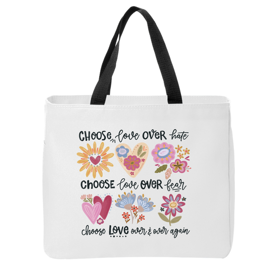Positivity Floral Tote Bags