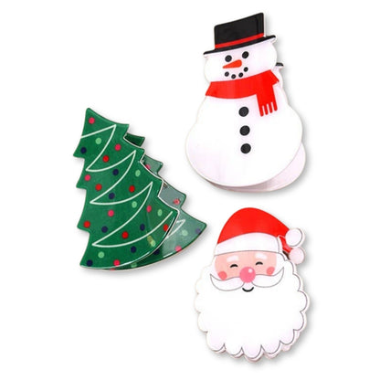Christmas Hair Claw Clips Snowman - Christmas Tree - Santa