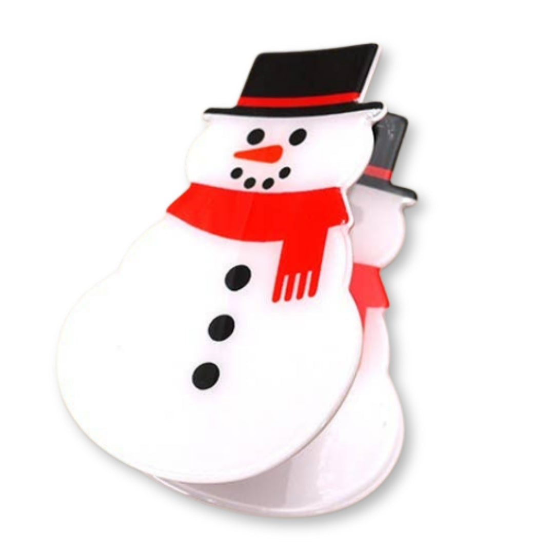Christmas Hair Claw Clips Snowman - Christmas Tree - Santa