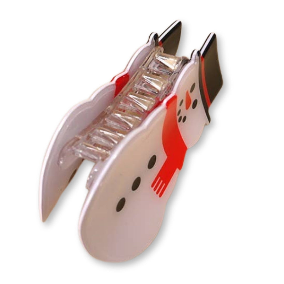 Christmas Hair Claw Clips Snowman - Christmas Tree - Santa