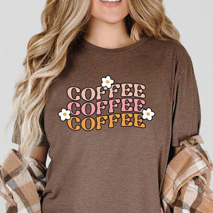 Coffee Coffee Coffee Daisy T-Shirt
