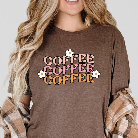 Coffee Coffee Coffee Daisy T-Shirt