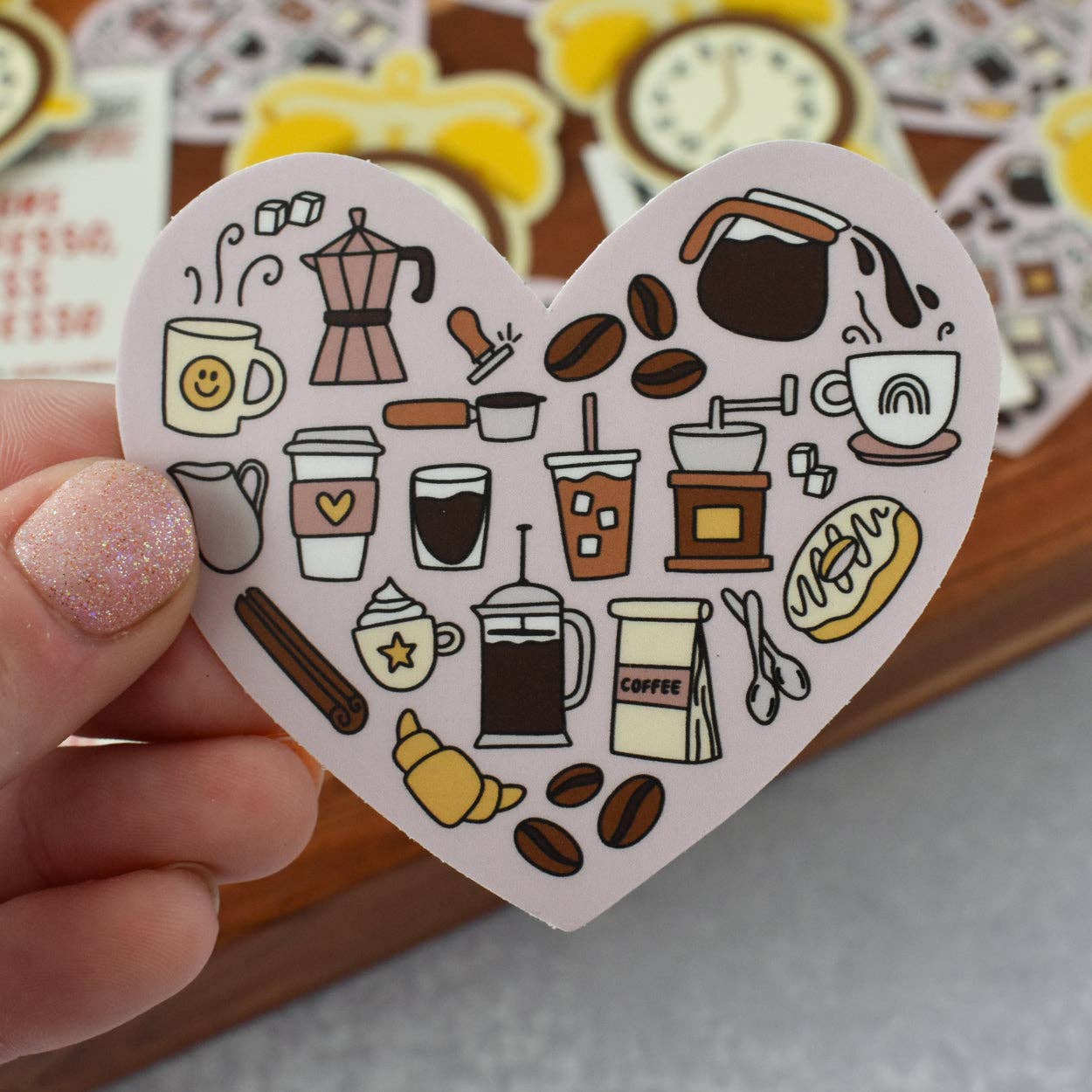 Coffee Heart Sticker Kyn You Believe It