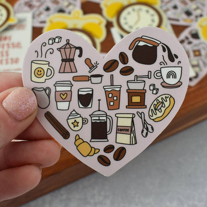 Coffee Heart Sticker Kyn You Believe It