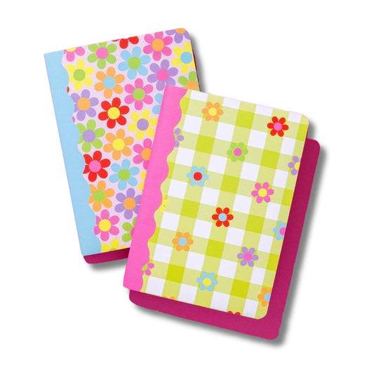 Colorful Daisy & Gingham Notebook Set - 2 Piece Set Taylor Elliott Designs