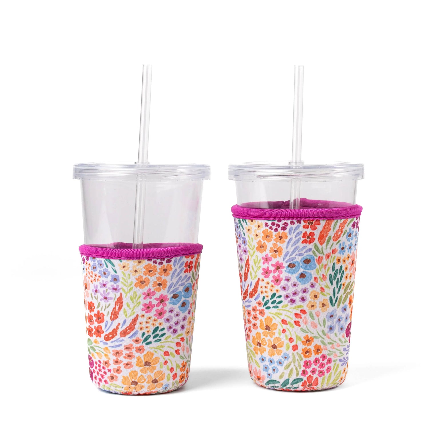 Countryside Blooms Drink Sleeve | Iced Coffee, Drink Koozie - Just So Happy