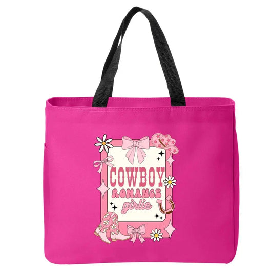 Cowboy Romance Girlie Tote Bag
