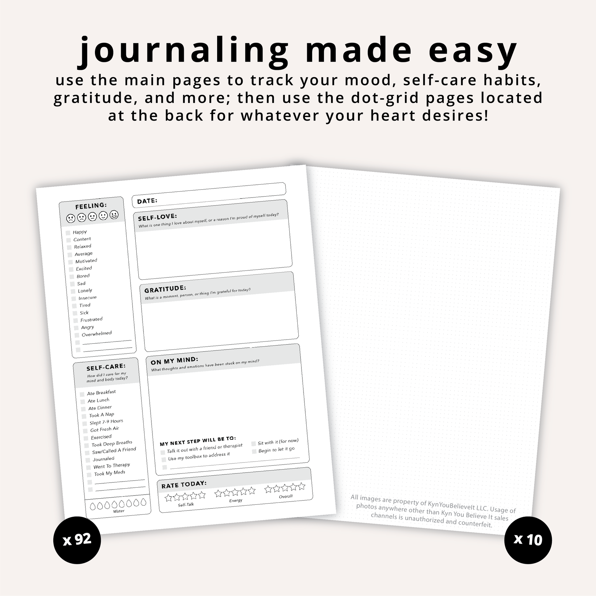 Don't Bottle Up Your Emotions Mental Health Journal