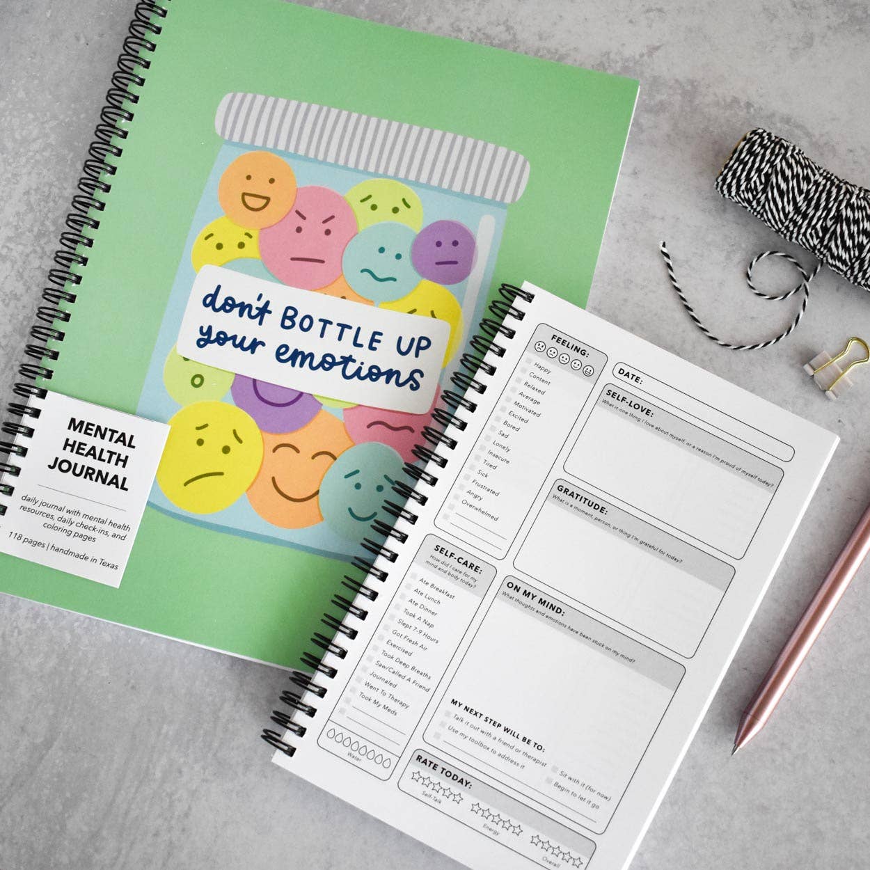 Don't Bottle Up Your Emotions Mental Health Journal Kyn You Believe It