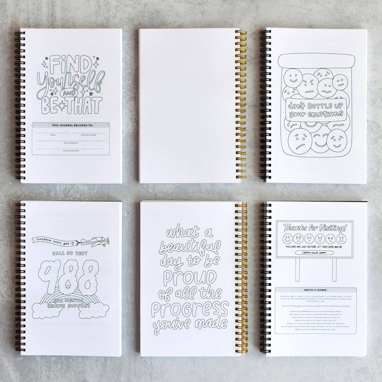Don't Bottle Up Your Emotions Mental Health Journal