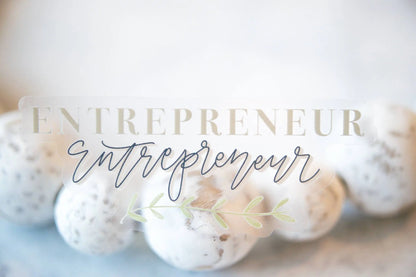 Entrepreneur Floral, Clear Vinyl Sticker 3 inch - Just So Happy