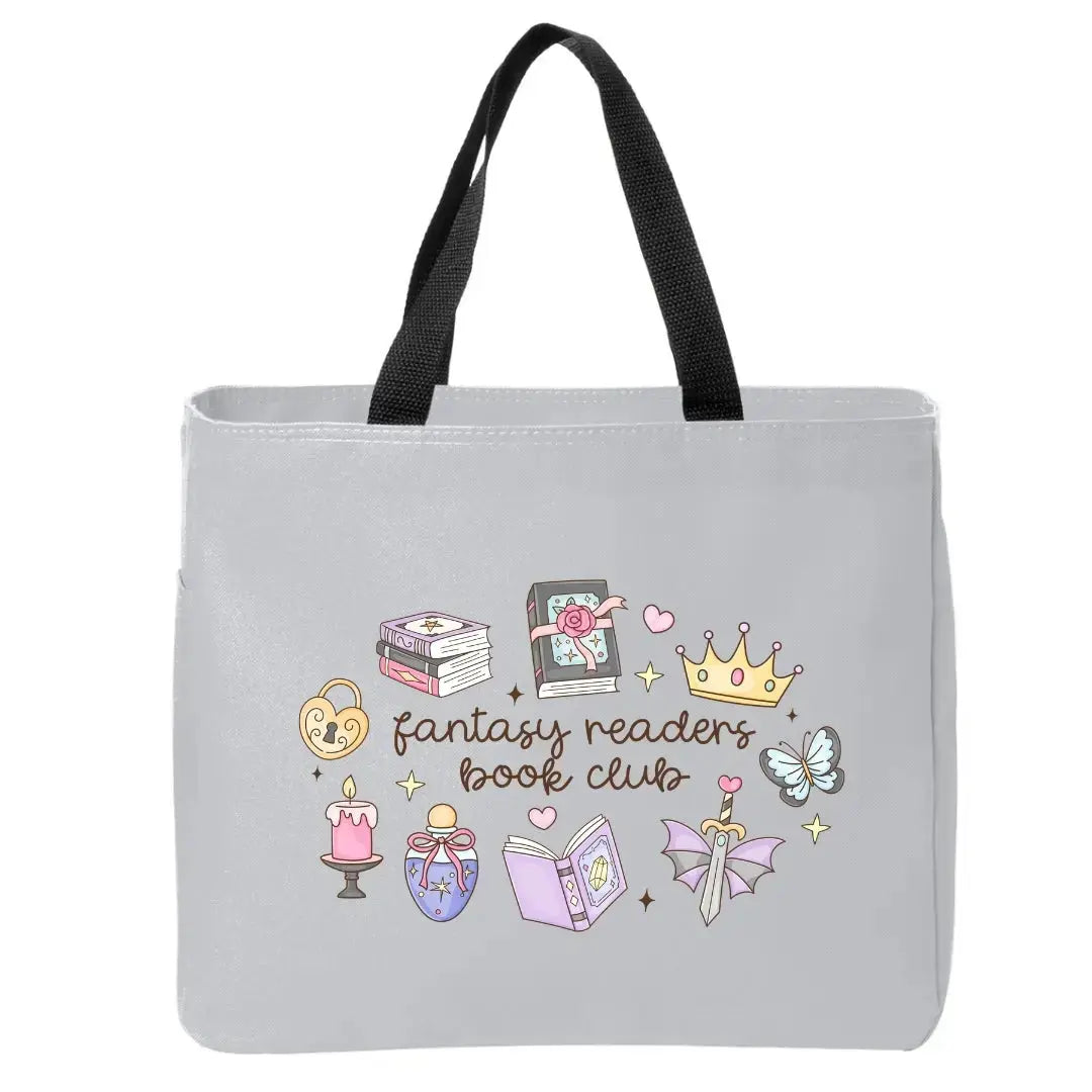 Fantasy Readers Book Club Doodles Tote Bag