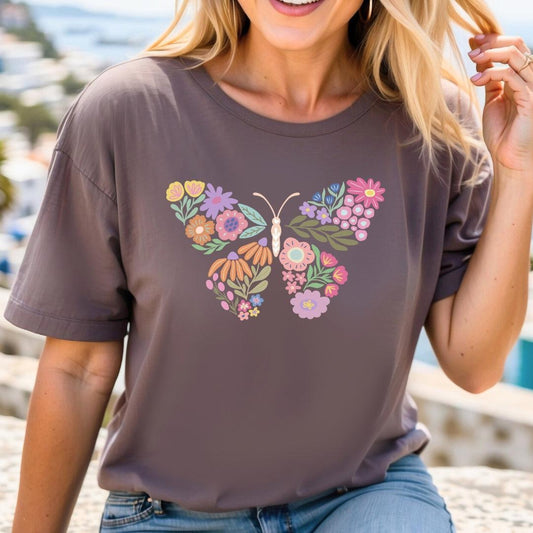 Floral Butterfly T-Shirt