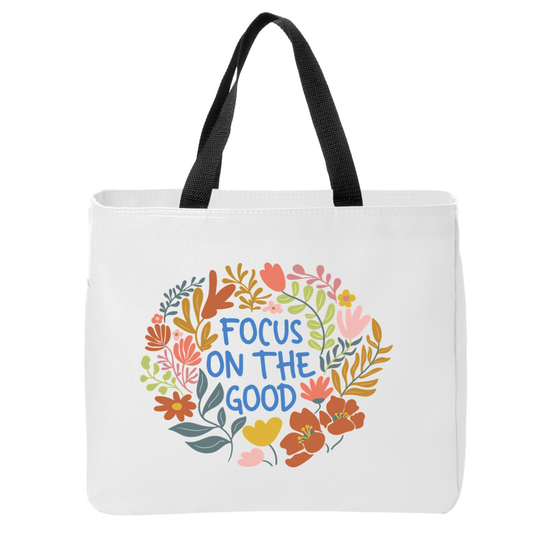 Positivity Floral Tote Bags