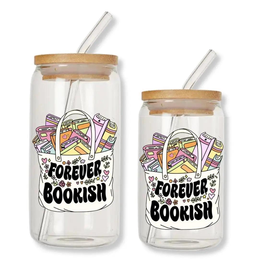 Forever Bookish 16 oz. or 20 oz. Glass Can Cup