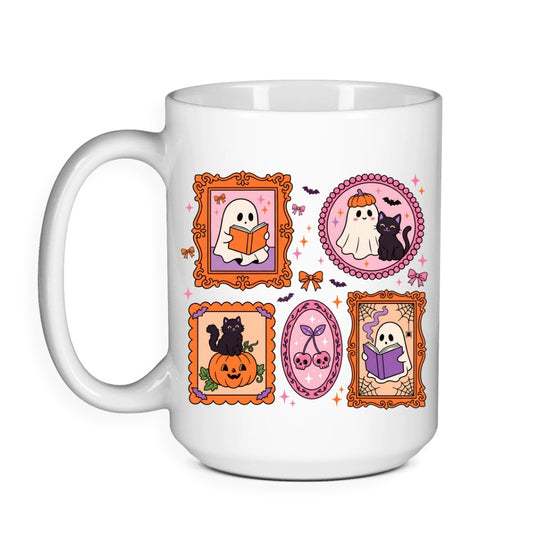 Framed Reading Ghosts - Halloween Bookish Mug