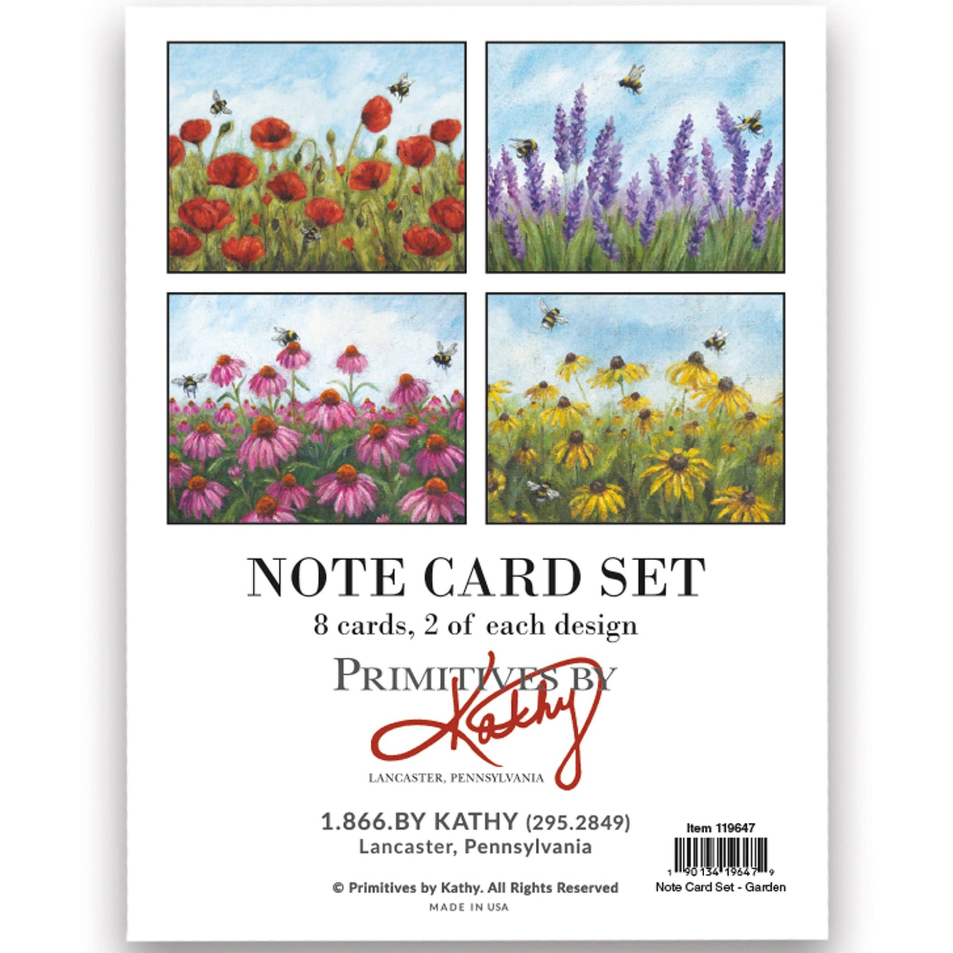 Garden Note Card Set Primitives by Kathy