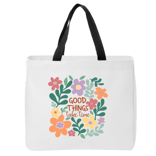 Positivity Floral Tote Bags