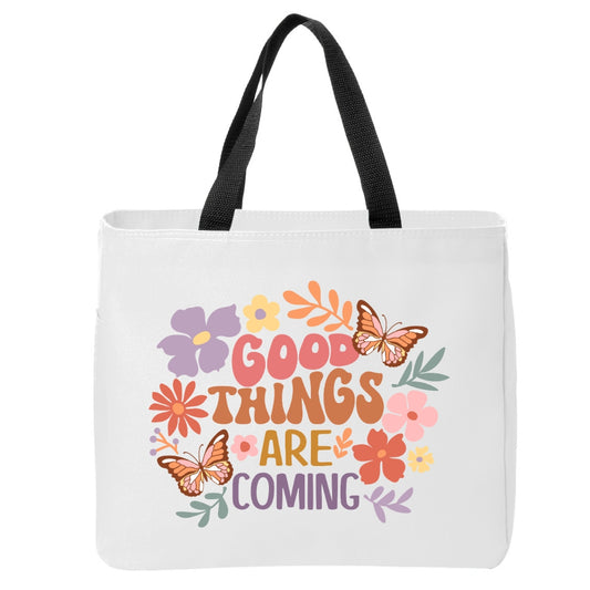 Positivity Floral Tote Bags
