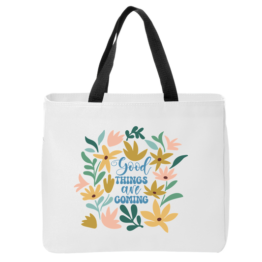 Positivity Floral Tote Bags