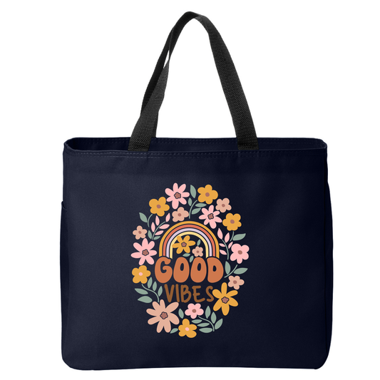 Positivity Floral Tote Bags