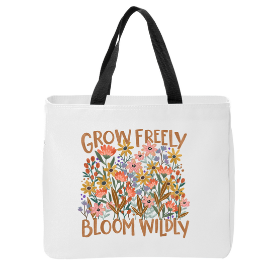 Positivity Floral Tote Bags