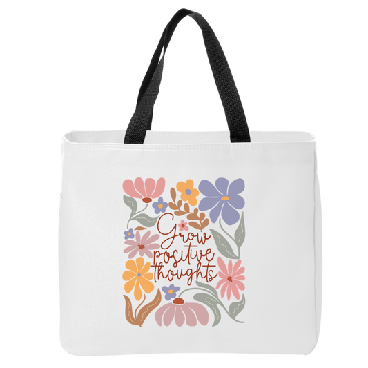 Positivity Floral Tote Bags