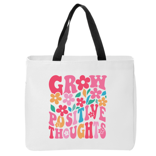 Positivity Floral Tote Bags