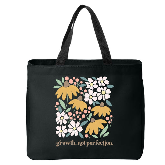 Positivity Floral Tote Bags