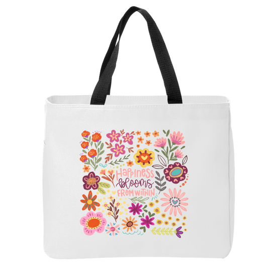 Positivity Floral Tote Bags