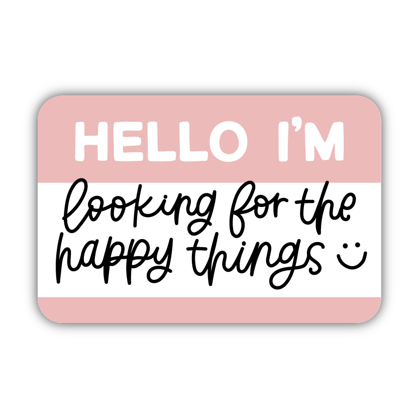 Hello / Happy Things Sticker
