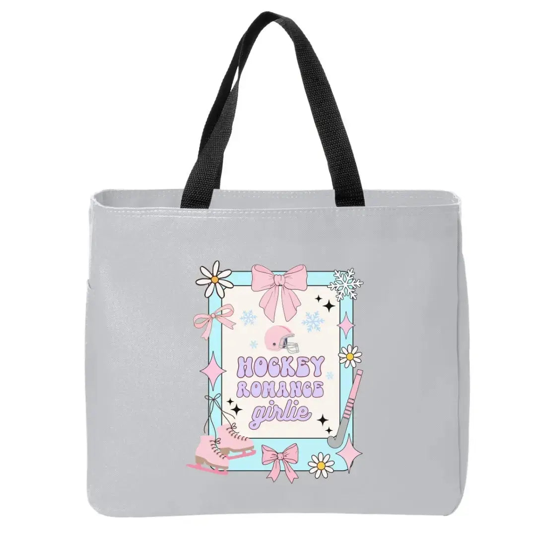 Hockey Romance Girlie Tote Bag